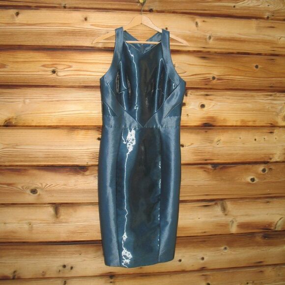 Theia Blue Dress - Picture 3 of 11